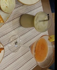 Genuine chilled cooler with spiced rim and lemon slice served at Kaaafi Korner
